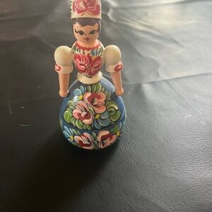 Colorful Wooden Doll with Floral Design Budapest